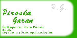 piroska garan business card
